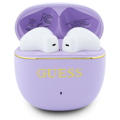 Casque Bluetooth Guess Glossy Gold Line Classic, TWS, Violet
