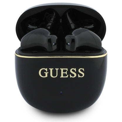Auricolare Bluetooth Guess Glossy Gold Line Classic, TWS, Nero