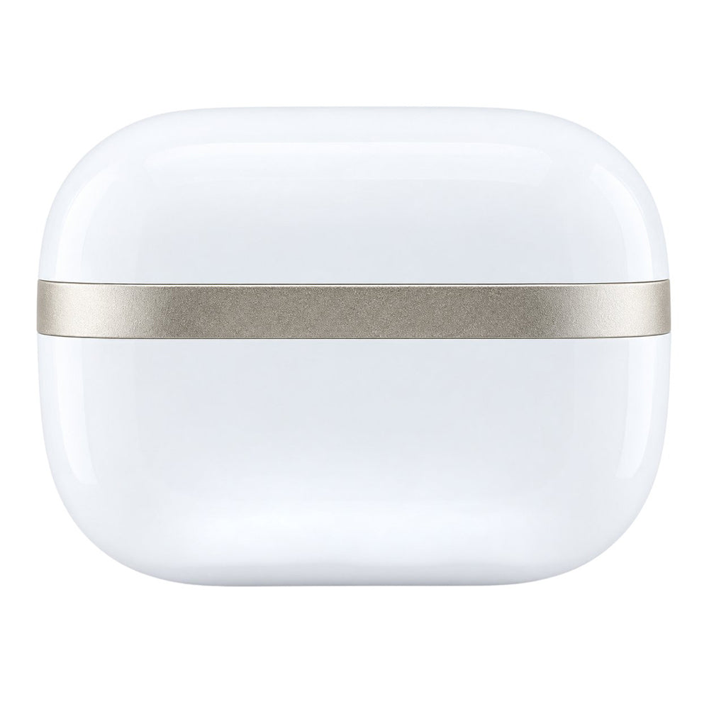 Kit mains libres Bluetooth Guess Glossy Gold Line Printed Classic Logo, TWS, blanc
