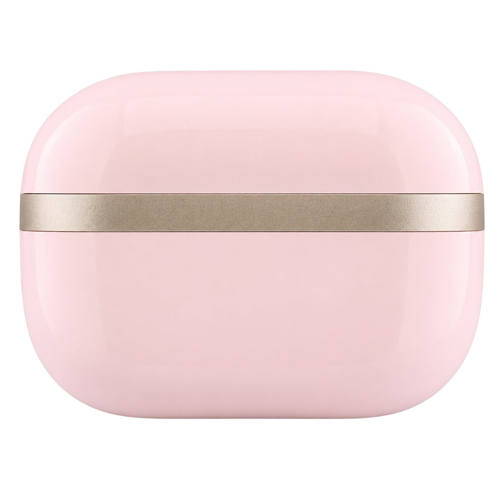 Kit mains libres Bluetooth Guess Glossy Gold Line Printed Classic Logo, TWS, rose