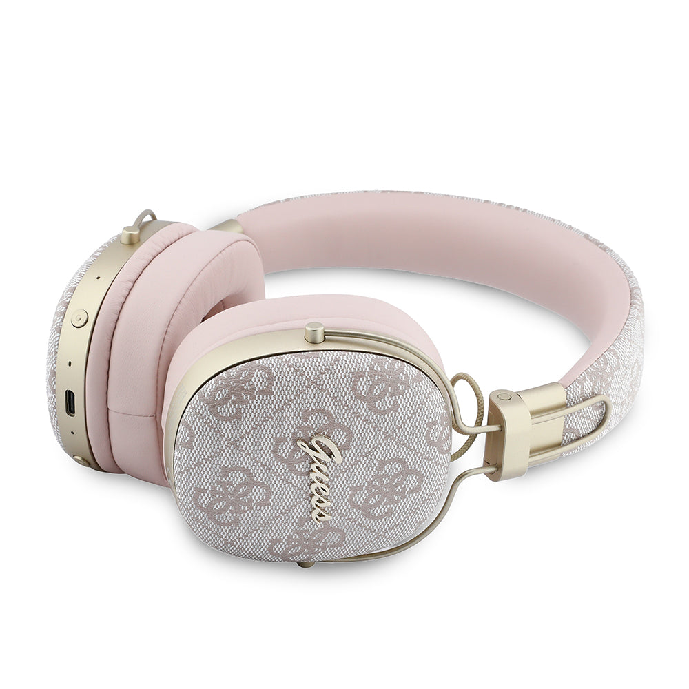Casque Bluetooth Guess Metal 4G Script Logo, A2DP, Rose