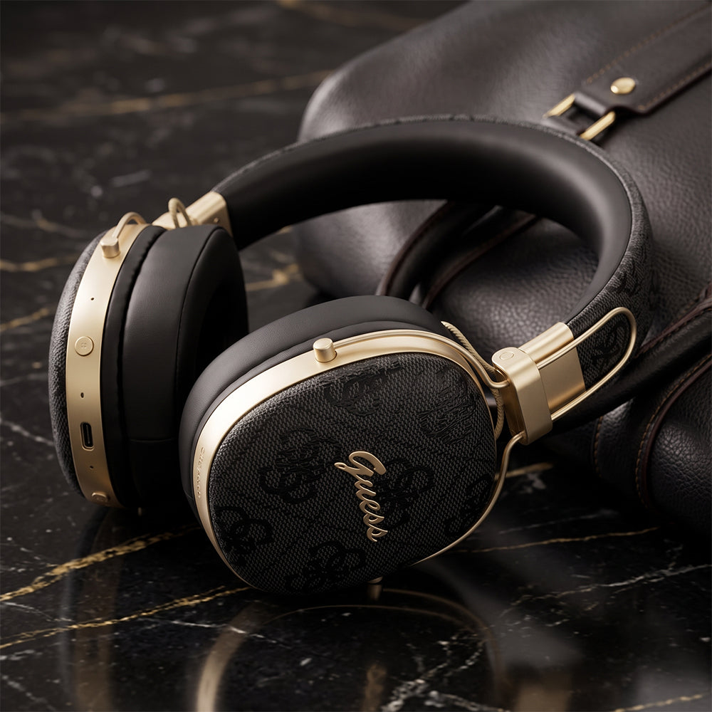Casque Bluetooth Guess Metal 4G Script Logo, A2DP, Rose