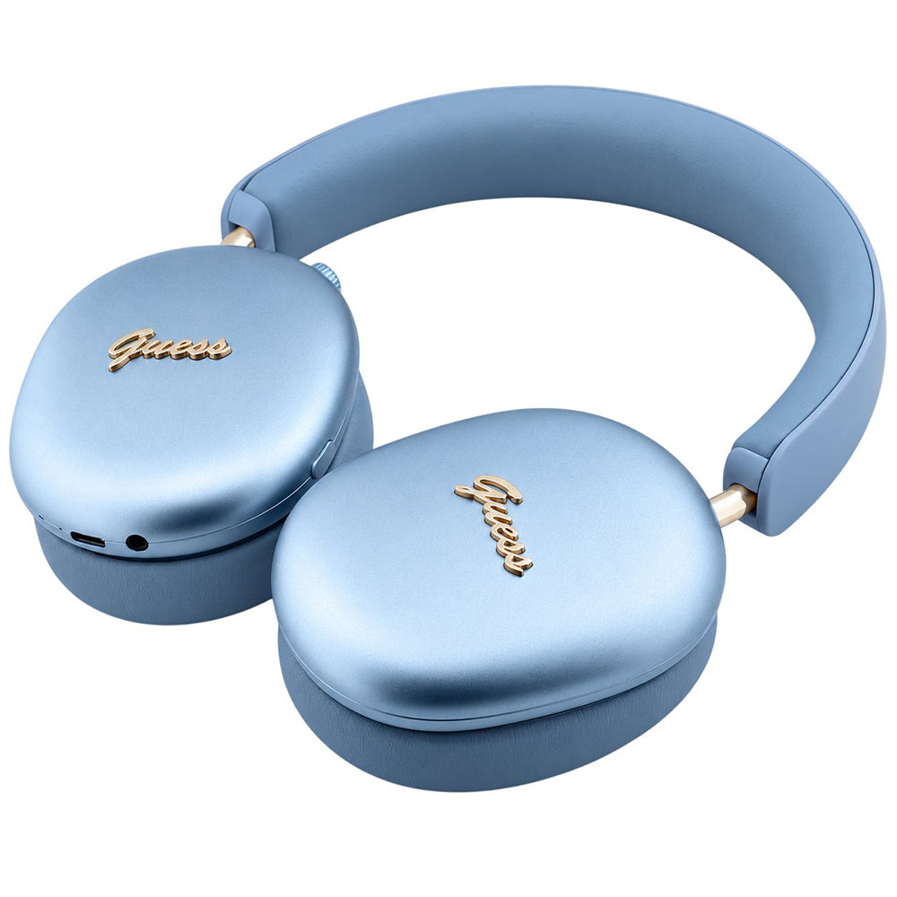 Kit mains libres Bluetooth Guess Metal Script Logo, A2DP, Bleu