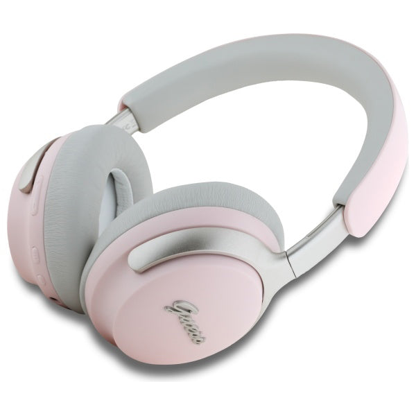 Auricolare Bluetooth Guess Metal Script Logo, A2DP, ANC, Rosa