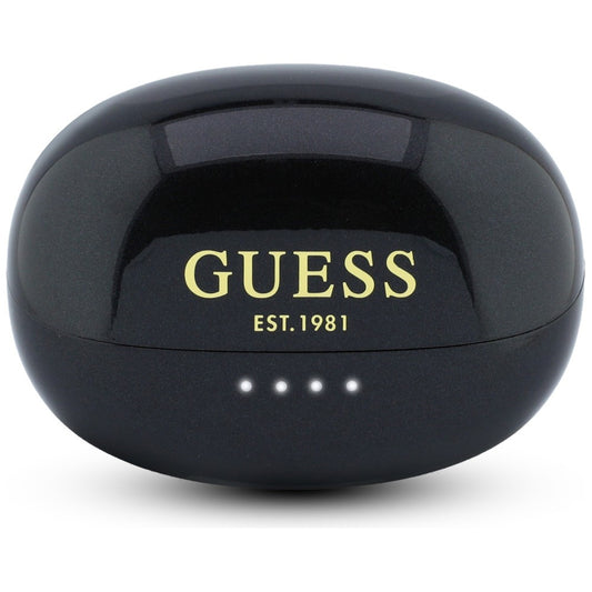 Handsfree Bluetooth Guess Finitura Metallica Parti Elettroporate Classico, TWS, Nero