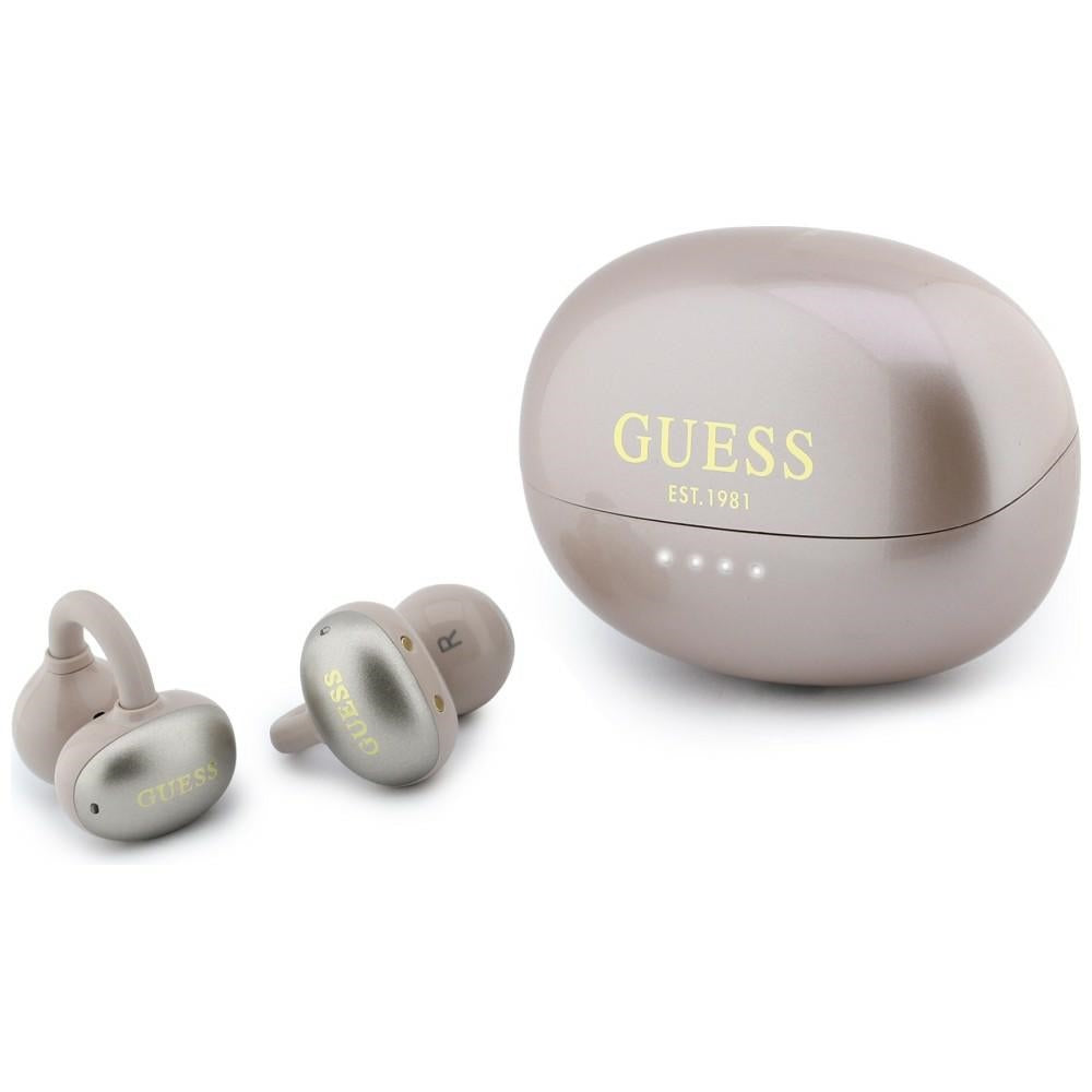 Auricolare Bluetooth Guess Finitura Metallica Parti Elettroporate Classico, TWS, Rosa