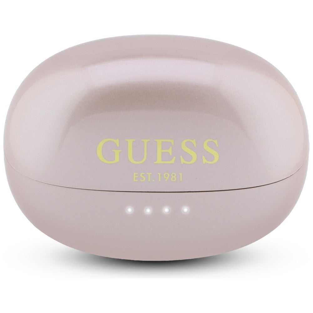 Auricolare Bluetooth Guess Finitura Metallica Parti Elettroporate Classico, TWS, Rosa
