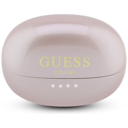 Auricolare Bluetooth Guess Finitura Metallica Parti Elettroporate Classico, TWS, Rosa