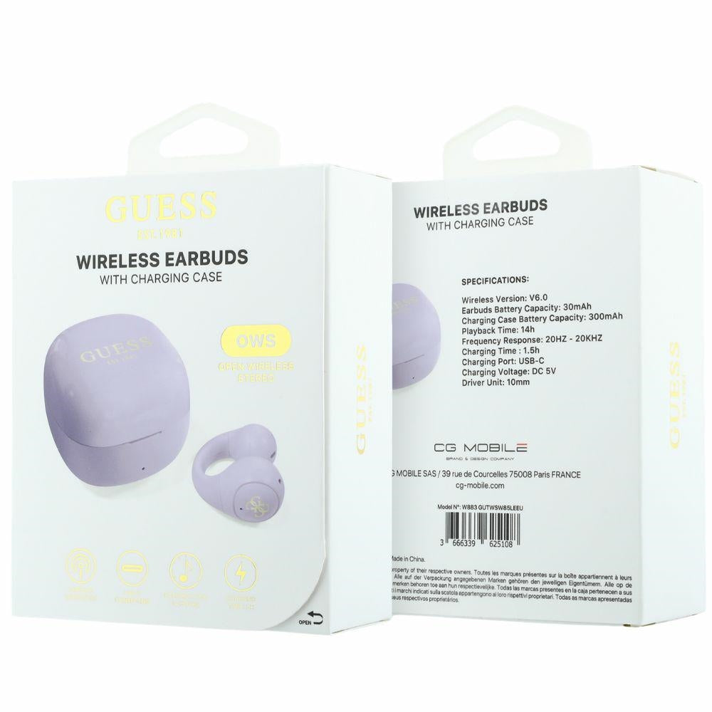 Kit mains libres Bluetooth Guess Mini Classic, TWS, Violet