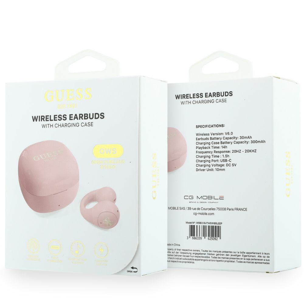 Auricolare Bluetooth Guess Mini Classic, TWS, Rosa