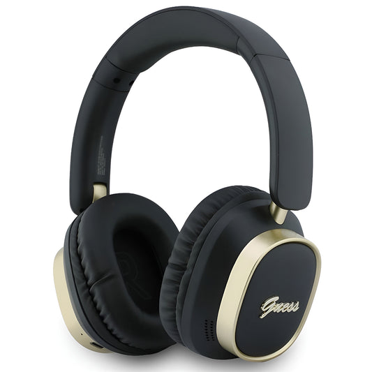 Auricolari Bluetooth Handsfree Guess Rectangle Metal Script, A2DP, Nero