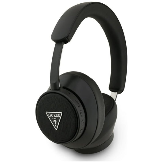 Auricolare Bluetooth Guess Saffiano con logo a triangolo, A2DP, Nero