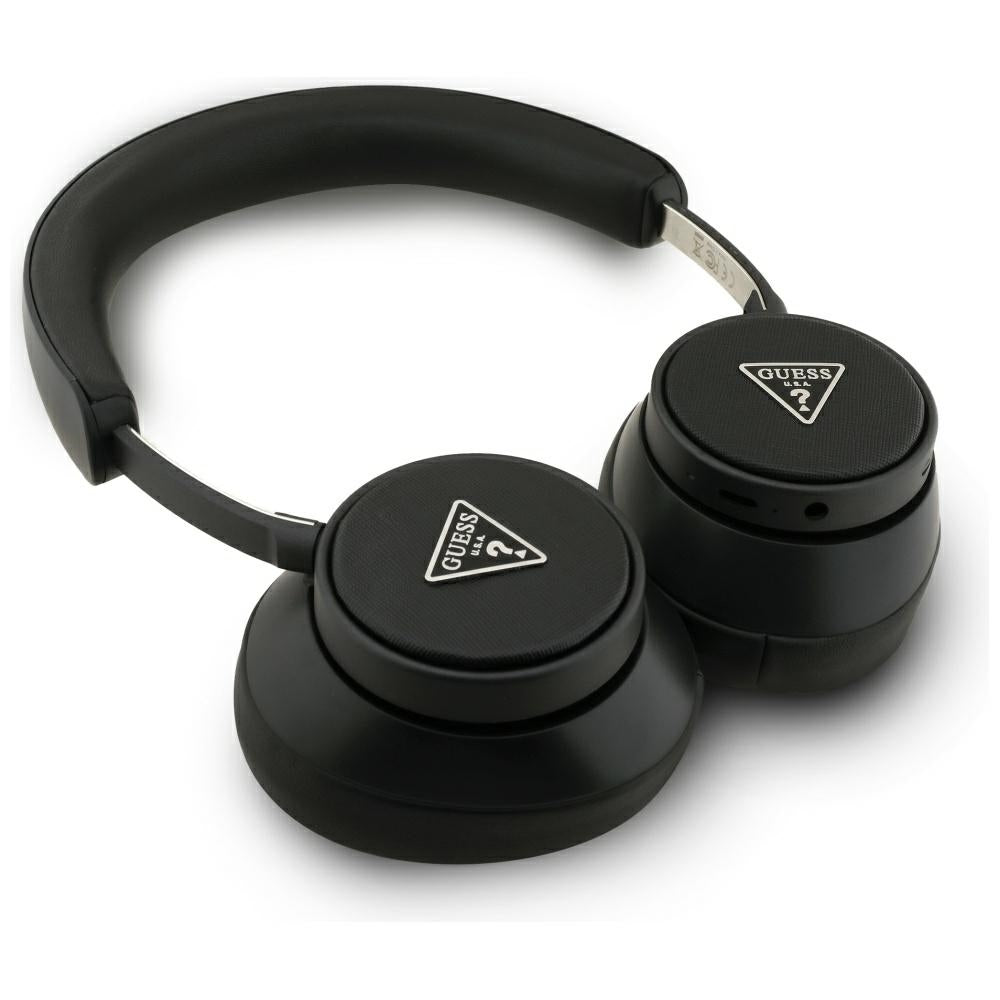 Kit mains libres Bluetooth Guess Saffiano Triangle Logo, A2DP, Noir