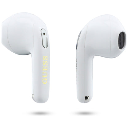 Écouteurs Bluetooth Guess Script Print, TWS, Rose