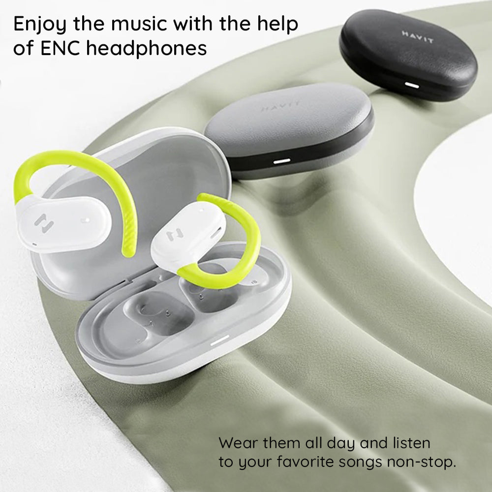Handsfree Bluetooth HAVIT OWS915, TWS, Weiß