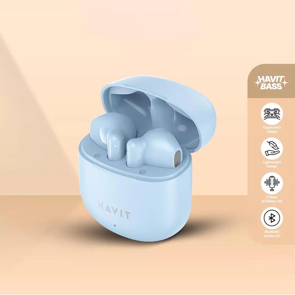 Handsfree Bluetooth HAVIT TW976, TWS, Bleu