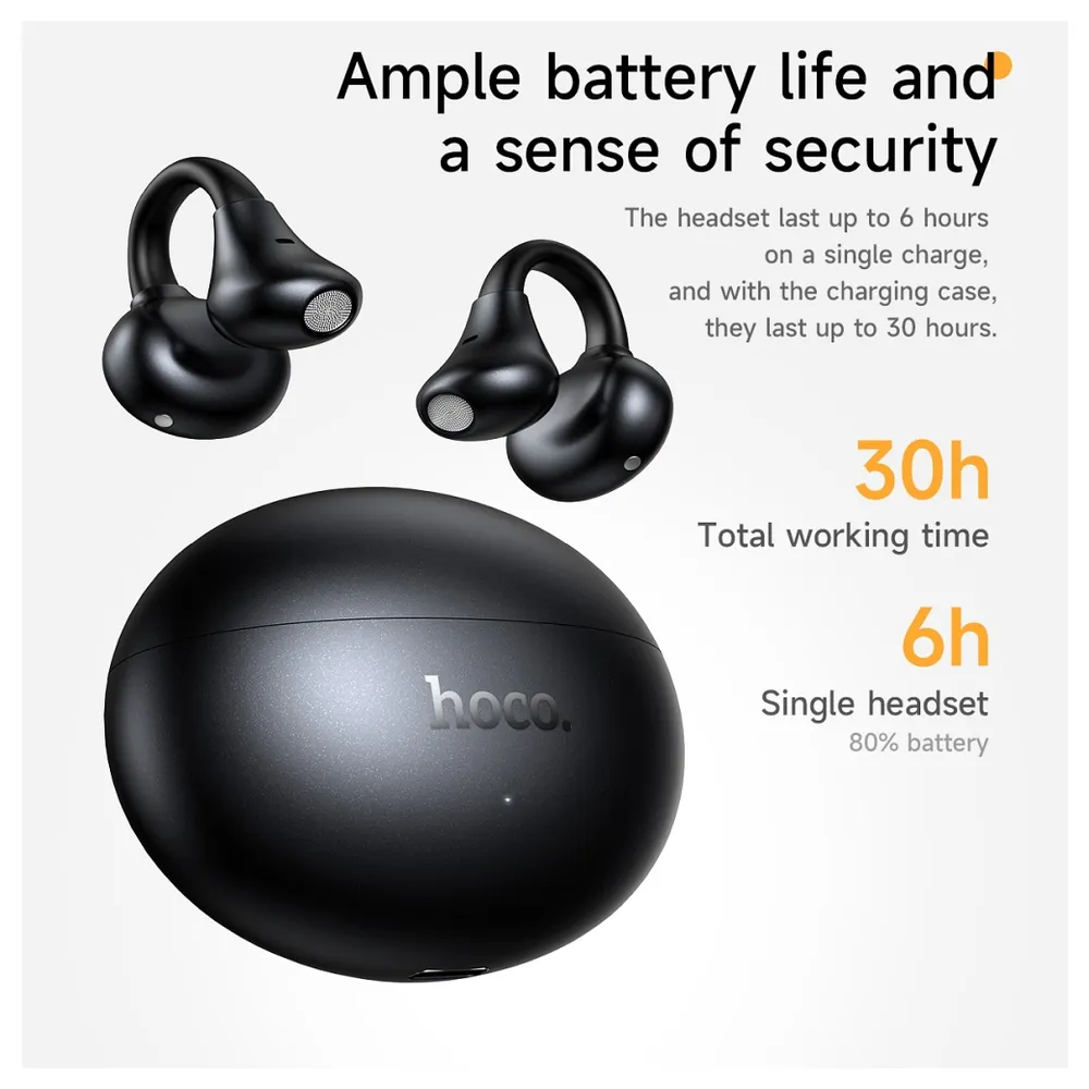 Kit mains libres Bluetooth HOCO EA8, TWS, Blanc