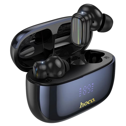 Handsfree Bluetooth HOCO EQ20, TWS, ANC, MultiPoint, Schwarz
