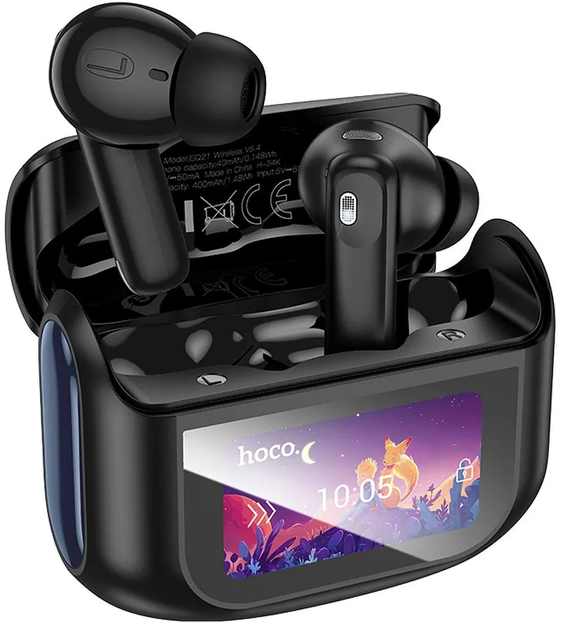 Bluetooth-Headset HOCO EQ21, TWS, ANC, Schwarz