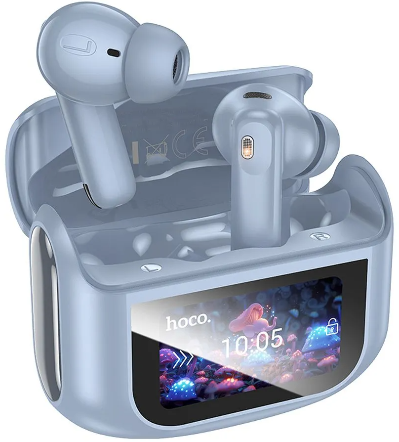 Kit mains libres Bluetooth HOCO EQ21, TWS, ANC, Bleu