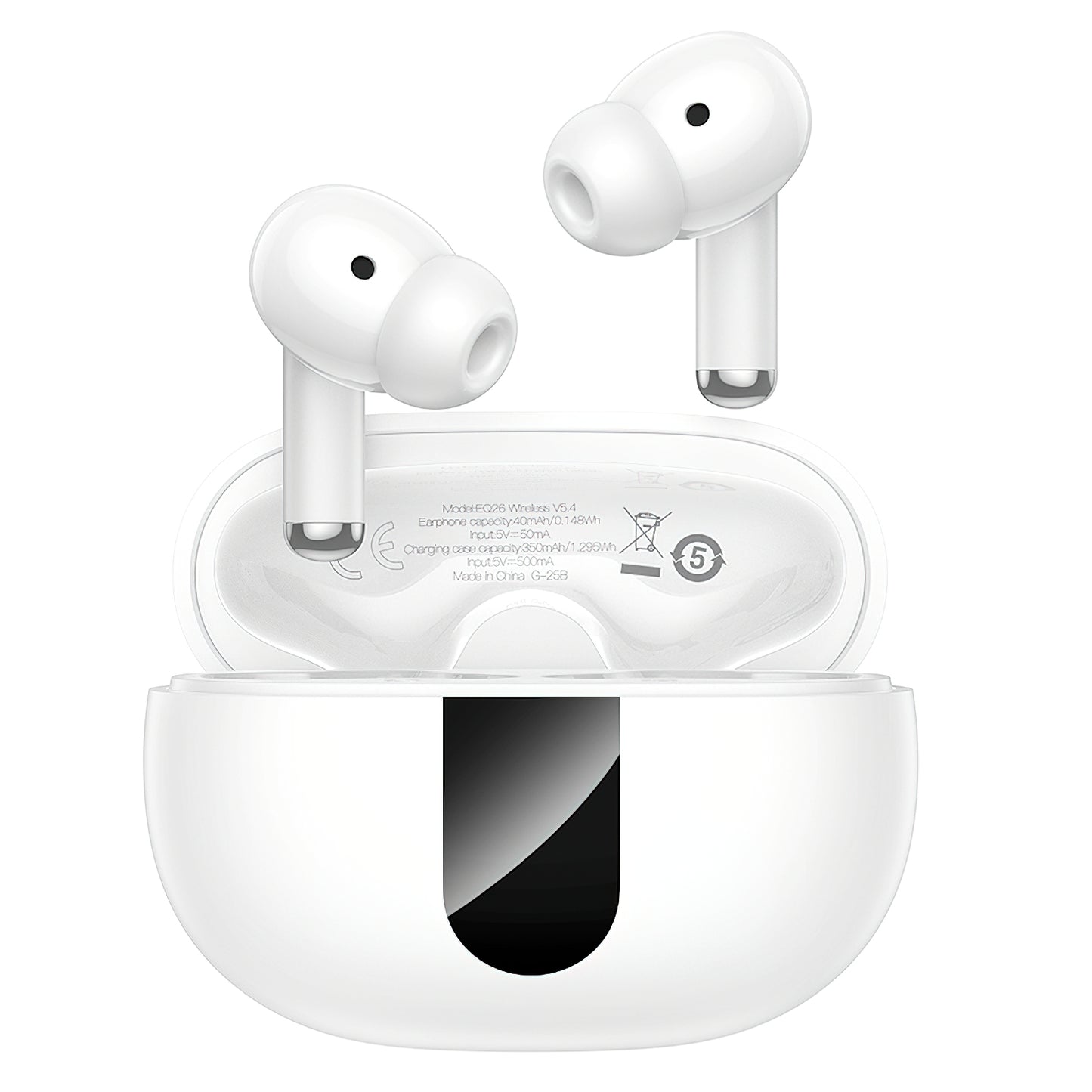 Kit mains libres Bluetooth HOCO EQ26, TWS, ANC, Blanc