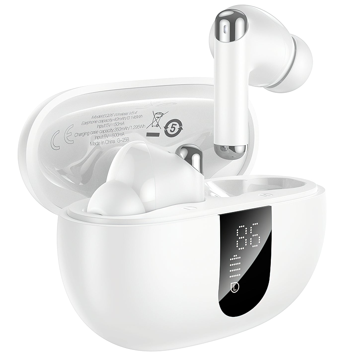 Kit mains libres Bluetooth HOCO EQ26, TWS, ANC, Blanc
