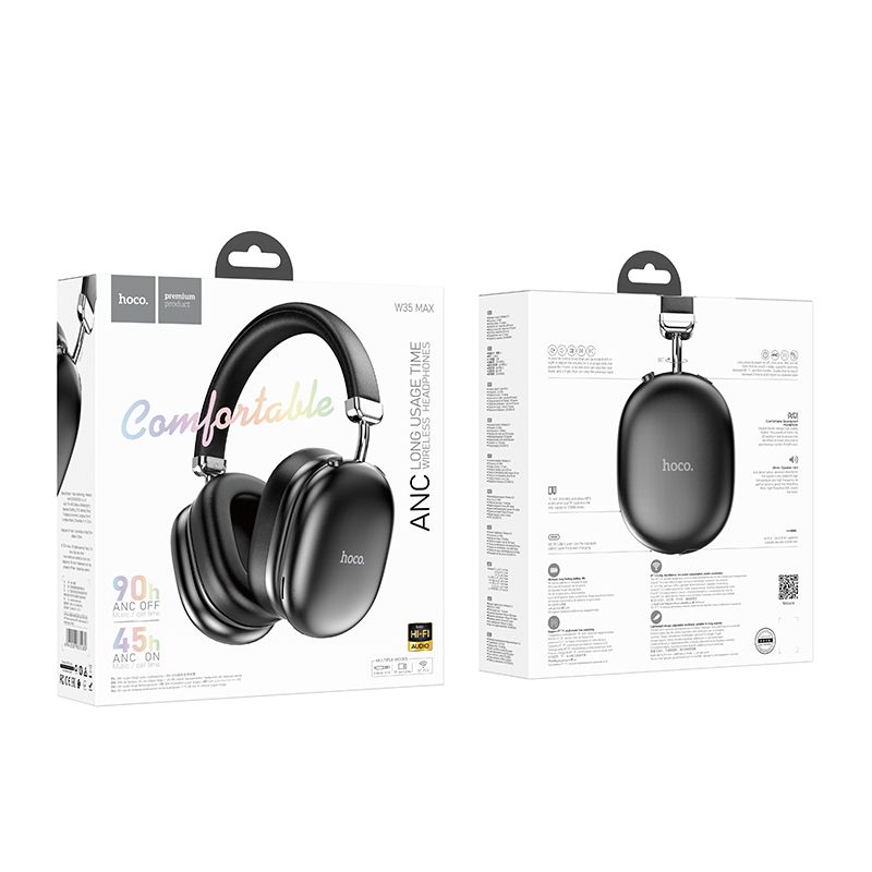 Bluetooth-Headset HOCO W35 Max, A2DP, ANC, Schwarz