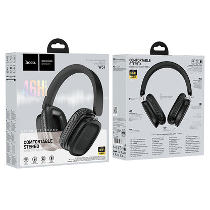 Kit mains libres Bluetooth HOCO W51 Delightful, A2DP, Noir