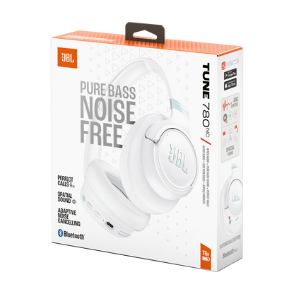 Kit mains libres Bluetooth JBL Tune 780NC, MultiPoint, A2DP, ANC, Blanc