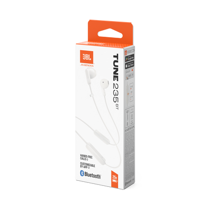 Kit mains libres Bluetooth JBL Tune 235BT, MultiPoint, A2DP, Blanc JBLT235BTWHT