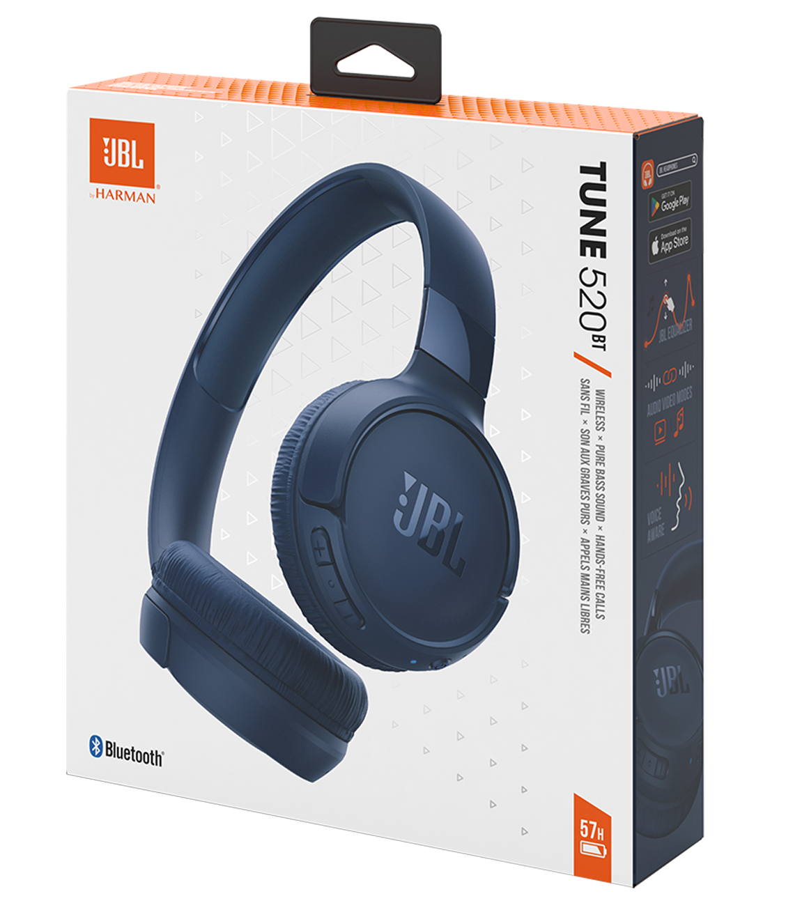 Bluetooth-Freisprecheinrichtung JBL Tune 520BT, MultiPoint, A2DP, Blau JBLT520BTBTBLU
