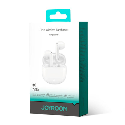 Auricolari Bluetooth Joyroom Funpods JR-FB1 Nuova Versione, TWS, Bianco
