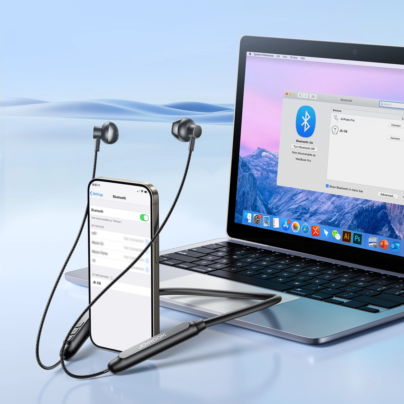 Auricolare Bluetooth Joyroom JR-D8, A2DP, Nero