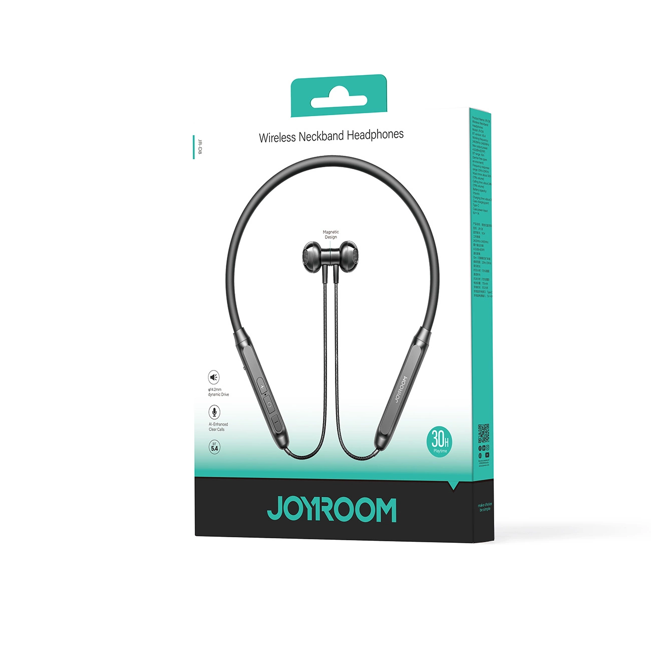 Auricolare Bluetooth Joyroom JR-D8, A2DP, Nero