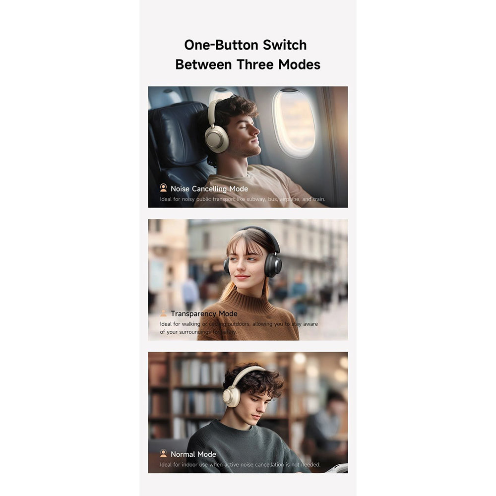 Kit mains libres Bluetooth McDodo HP-5821 T03, A2DP, ANC, Beige