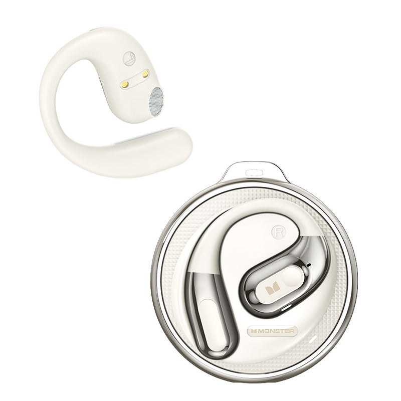 Kit mains libres Bluetooth Monster AC330 AI Traduction, TWS, Blanc