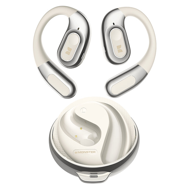 Kit mains libres Bluetooth Monster AC330 AI Traduction, TWS, Blanc