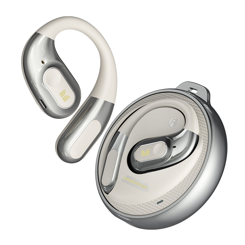 Kit mains libres Bluetooth Monster AC330 AI Traduction, TWS, Blanc