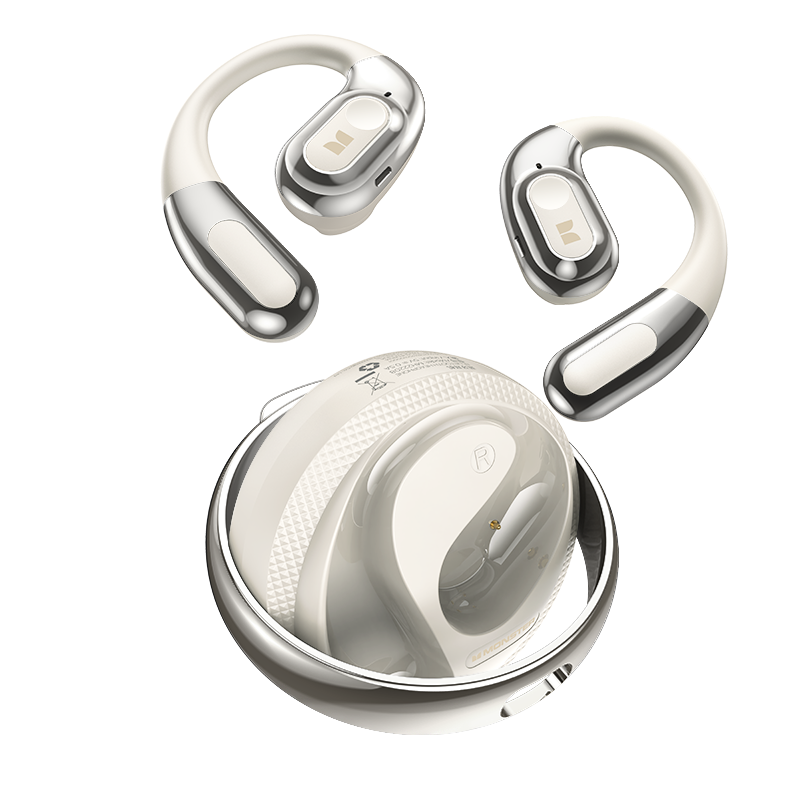 Kit mains libres Bluetooth Monster AC330 AI Traduction, TWS, Blanc