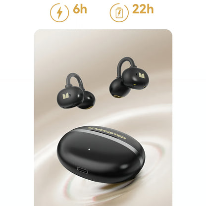 Kit mains libres Bluetooth Monster AirClip AC200, TWS, Noir