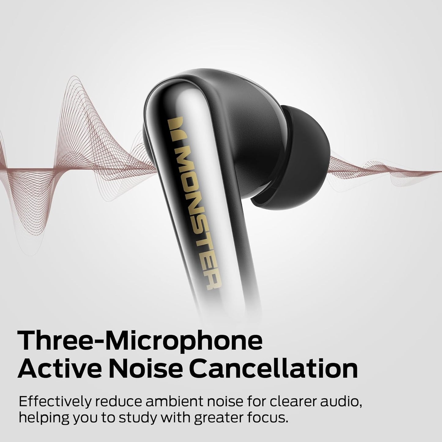 Auricolari Bluetooth Monster Clarity 200, TWS, ANC, Nero