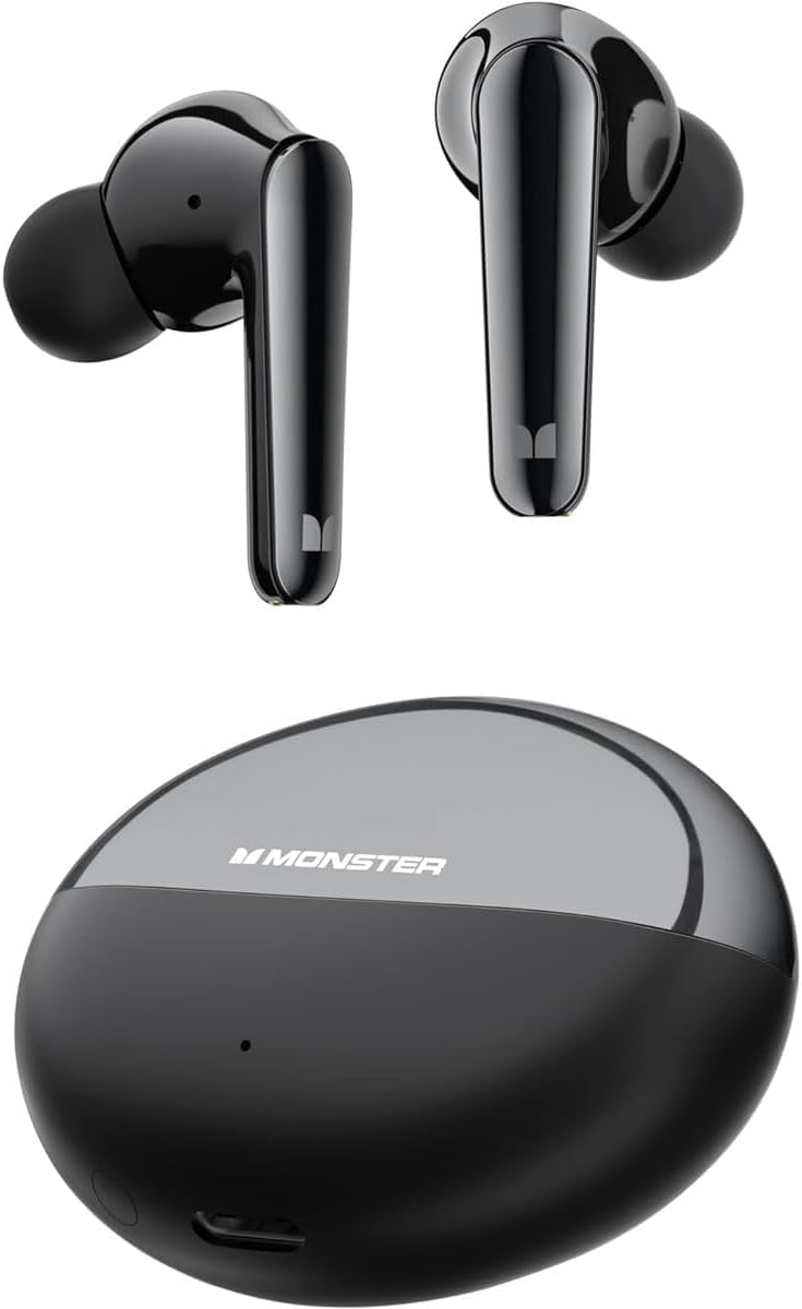 Auricolari Bluetooth Monster N-Lite 203 AirLinks, TWS, Nero