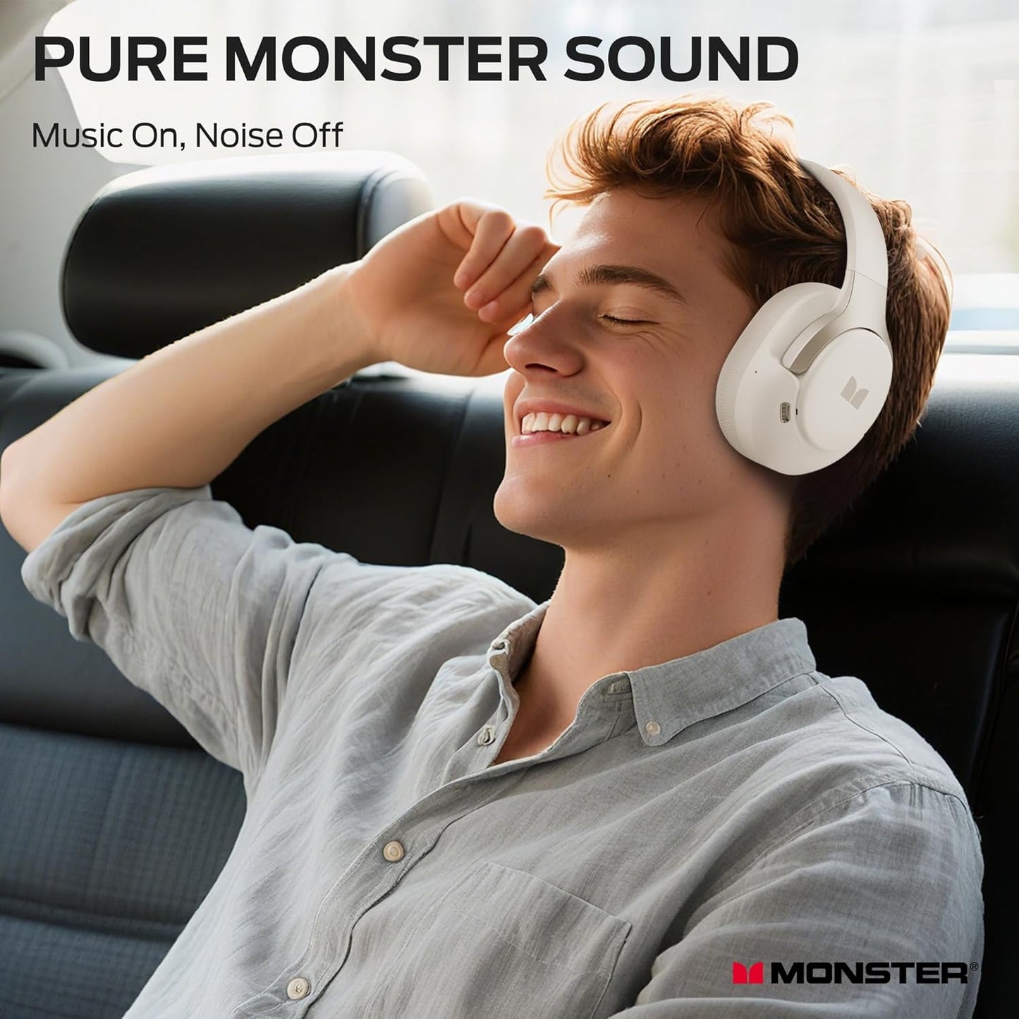 Handsfree Bluetooth Monster Persona 5th, MultiPoint, A2DP, ANC, Bianco