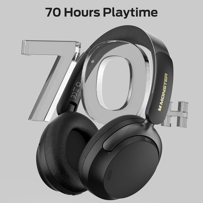 Kit mains libres Bluetooth Monster Persona 3rd, MultiPoint, A2DP, ANC, Noir