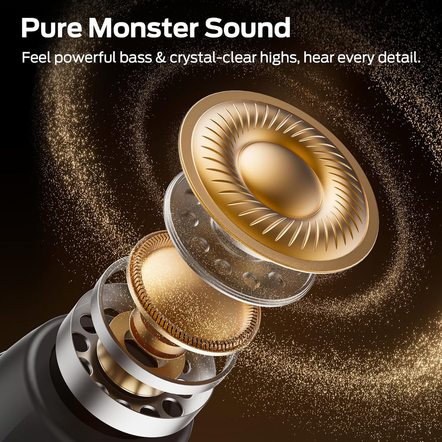 Bluetooth-Headset Monster Sleep Ear100, TWS, Schwarz