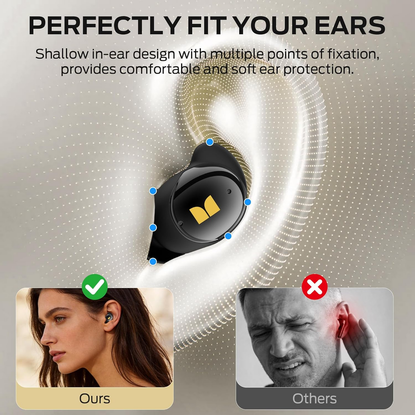 Casque Bluetooth Monster Sleep Ear200, TWS, ANC, Noir