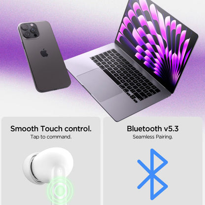 Kit mains libres Bluetooth Spigen SA2400, TWS, ANC, Blanc ASD07962