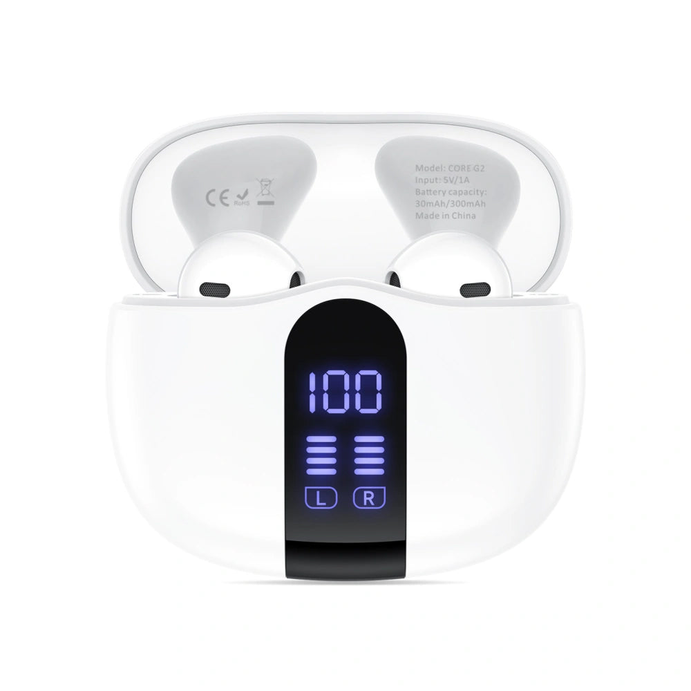 Bluetooth-Headset Tech-Protect Ultraboost Core G2, TWS, Weiß
