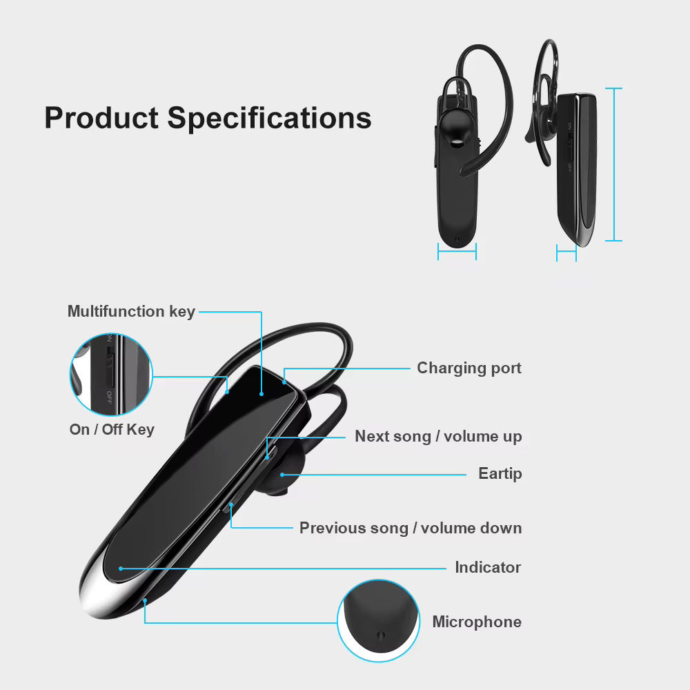 Kit mains libres Bluetooth Techsuit CB1 UrbanEar, A2DP, Noir