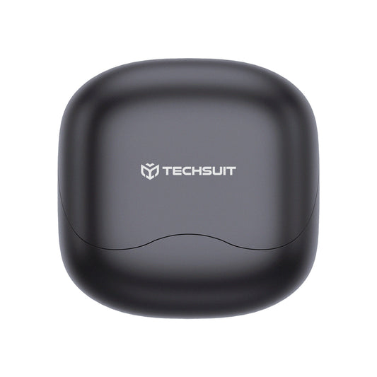 Kit mains libres Bluetooth Techsuit CW5 EchoFit Pro, TWS, ANC, MultiPoint, Noir